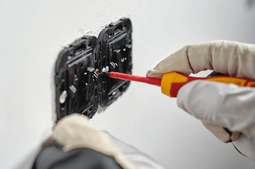 UK electrician handling a callout