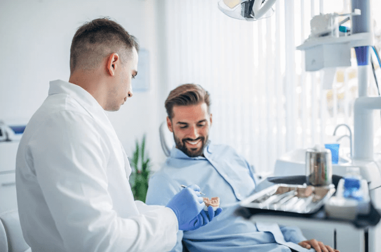 Dental receptionist at work — AI receptionist for dentists