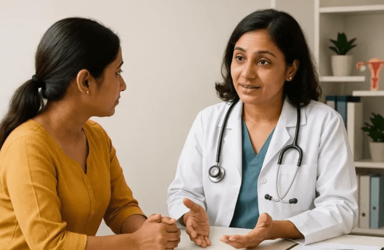 Clinician at work with AI receptionist supporting patient calls